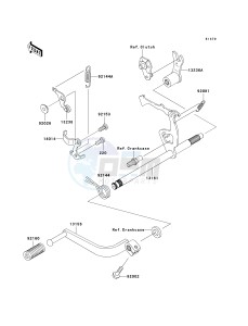 KLX 110 A (KLX110 MONSTER ENERGY) (A6F-A9FA) A9F drawing GEAR CHANGE MECHANISM