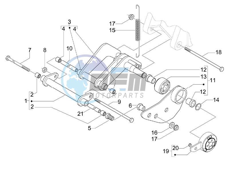 Swinging arm