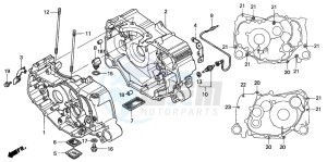 TRX350FM RANCHER 4X4 drawing CRANKCASE