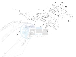 Fly 50 4T 4V USA (EMEA) drawing Rear cover - Splash guard