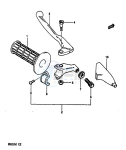 RM250 1988 drawing LEFT HANDLE SWITCH