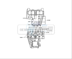 ZZR 600 (EU) drawing CRANKCASE BOLT PATTERN