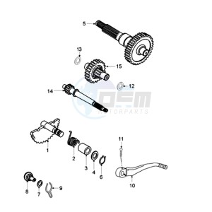 FOX PBAX BE drawing DRIVE SHAFTS / KICKSTARTER