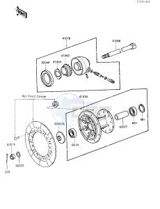 KL 250 D [KLR250] (D4-D6) [KLR250] drawing FRONT HUB