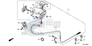 NC750XDE NC750XD Europe Direct - (ED) drawing PARKING BRAKE LEVER