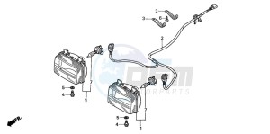 TRX350FM FOURTRAX 350 4X4ES drawing HEADLIGHT (2)