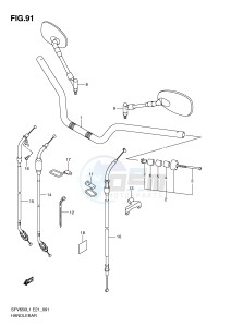 SFV650 (E21) Gladius drawing HANDLEBAR (SFV650AL1 E21)