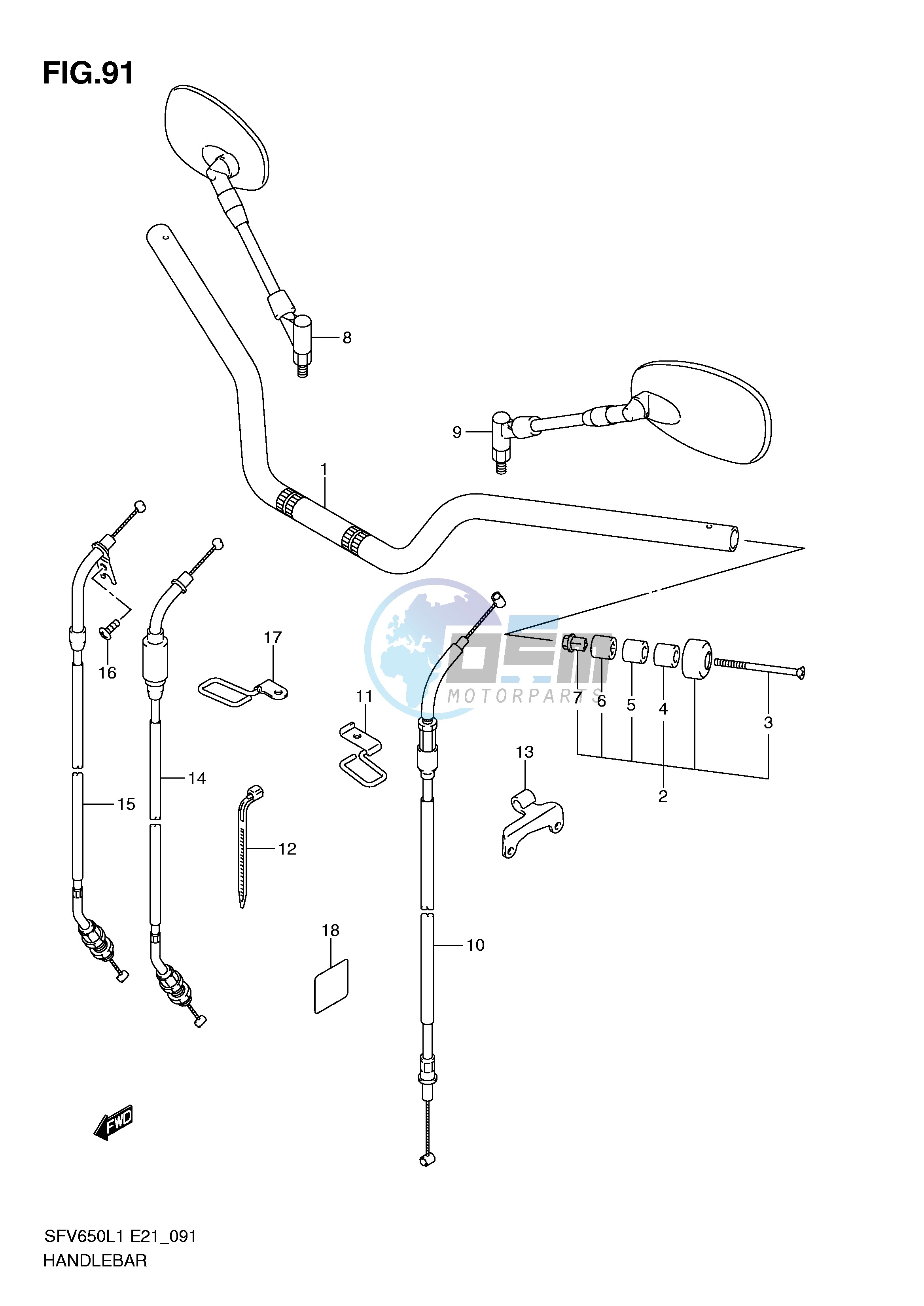 HANDLEBAR (SFV650AL1 E21)