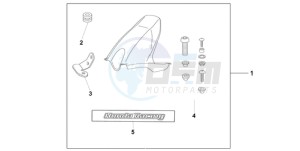 CBR1000RRA Australia - (U) drawing HUGGER CANDY TAHTIAN BLUE