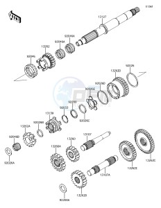 BRUTE FORCE 750 4x4i EPS KVF750GHF EU drawing Transmission