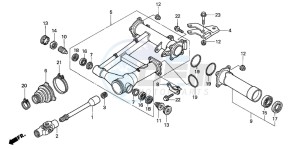 TRX350TM FOURTRAX drawing SWINGARM