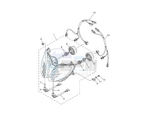 XP T-MAX BLACK MAX-NIGHT MAX 500 drawing HEADLIGHT