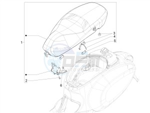 SPRINT 50 4T 3V 25 KMH E4 25 kmh (EMEA) drawing Saddle/seats