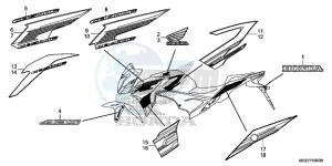 CB500FE CB500F UK - (E) drawing MARK/ STRIPE