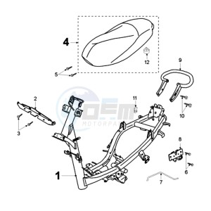 TKR 2 E drawing FRAME AND SADDLE