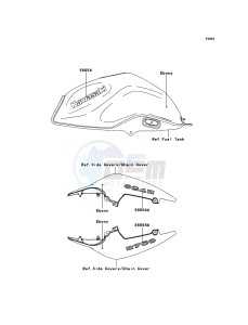 Z750 ZR750LBF FR GB XX (EU ME A(FRICA) drawing Decals(Ebony)