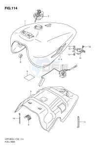 VZR1800 (E2) INTRUDER drawing FUEL TANK (VZR1800ZUFL1 E19)