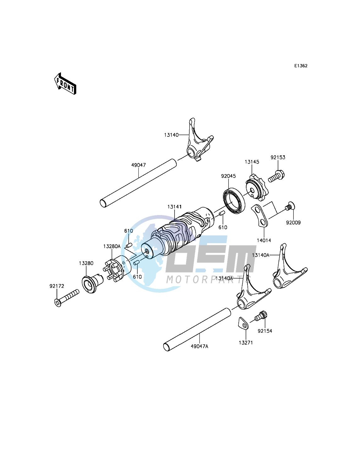 Gear Change Drum/Shift Fork(s)