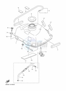 YFZ50 (BW4H) drawing FUEL TANK