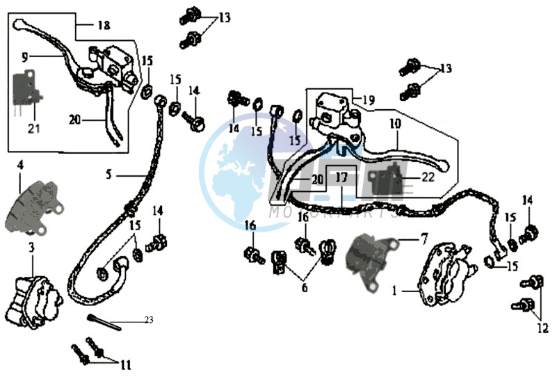 BRAKE CALIPER FR / RR /  BRAKE LEVERS