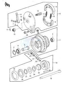 KLX 250 A [KLX250] (A1-A2) [KLX250] drawing FRONT HUB_BRAKE