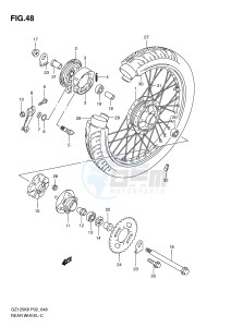 GZ125 (P02) drawing REAR WHEEL