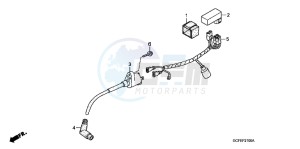 CRF70FB CRF70F ED drawing WIRE HARNESS/ IGNITION COIL