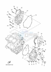 XSR700 MTM690 (BEF1) drawing CRANKCASE COVER 1