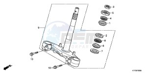 SH125RB drawing STEERING STEM