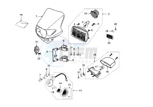 XPS T - 50 cc drawing HEADLAMPS-BLINKERS