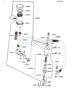 ZX 550 A [GPZ] (A1-A3) [GPZ] drawing REAR MASTER CYLINDER