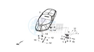 GTS 125I drawing BUDDYSEAT / REAR LUGGAGE FRAME /