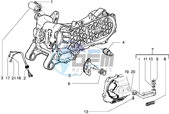 Starting motor-starter lever