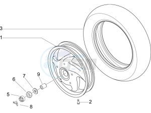 LX 125 4T ie E3 Touring drawing Rear Wheel