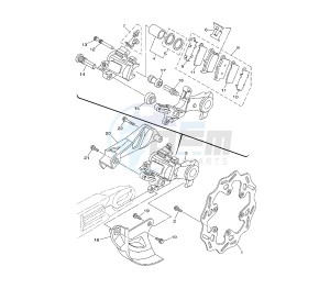 WR F 450 drawing REAR BRAKE CALIPER