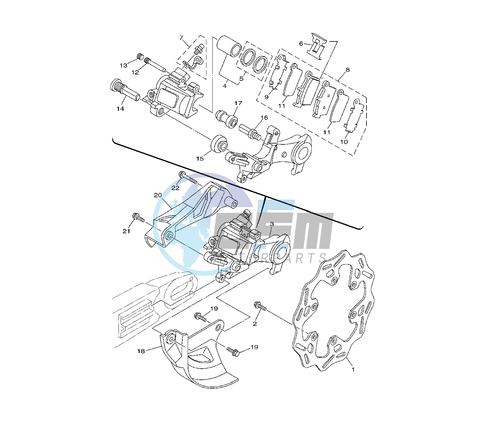 REAR BRAKE CALIPER