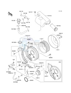 VN 800 A [VULCAN 800] (A6-A9) [VULCAN 800] drawing AIR CLEANER