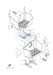 YFM700FWAD YFM7FGPB GRIZZLY 700 EPS (1HPD 1HPE) drawing STAND & FOOTREST