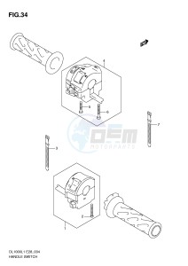 DL1000 (E28) V-Strom drawing HANDLE SWITCH