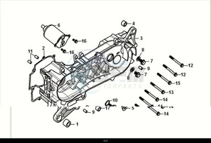 JET4 RX 125 (XE12W4-EU) (E5) (M1) drawing L. CRANK CASE