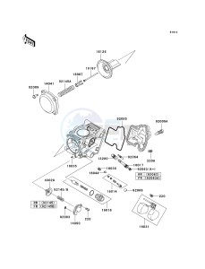 KSV 700 B [KFX 700] (B6F-B9F) B9F drawing CARBURETOR PARTS