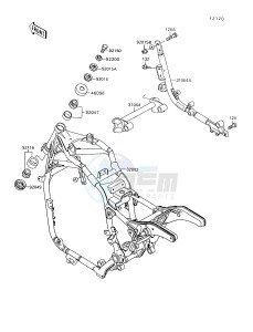 VN 1500 A [VULCAN 88] (A6-A9) [VULCAN 88] drawing FRAME