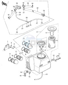 KZ 650 B (B1-B3) drawing AIR CLEANER