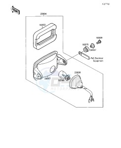 KSF 250 A [MOJAVE 250] (A3-A7) [MOJAVE 250] drawing HEAD LAMP