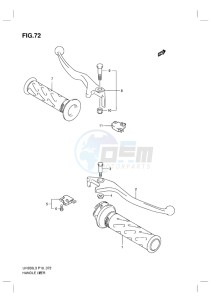 UH200G BURGMAN EU drawing HANDLE LEVER