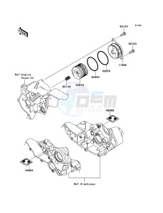 KFX450R KSF450BBF EU drawing Oil Filter