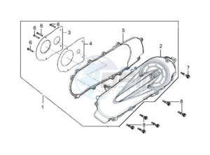 HD 125 drawing CRANKCASE COVER LEFT