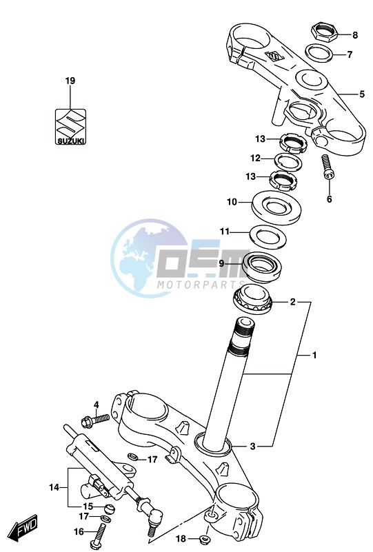 STEERING STEM (GSX-R1000AL8 E21)