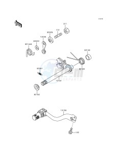 KX 125 K [KX125] (K5) [KX125] drawing GEAR CHANGE MECHANISM