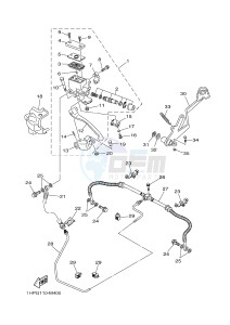 YFM550FWA YFM550DE GRIZZLY 550 (1NPC) drawing REAR MASTER CYLINDER